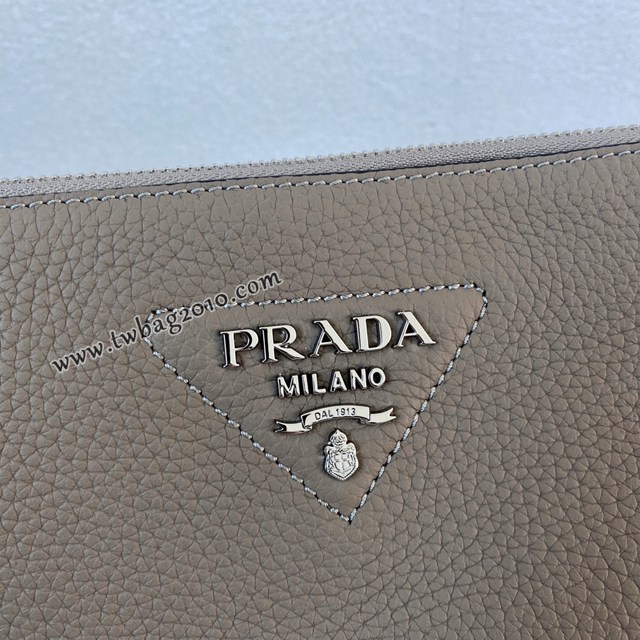 Prada專櫃新款雙肩帶鹿皮紋牛皮普拉達單肩斜挎包 1BH050 csp1461